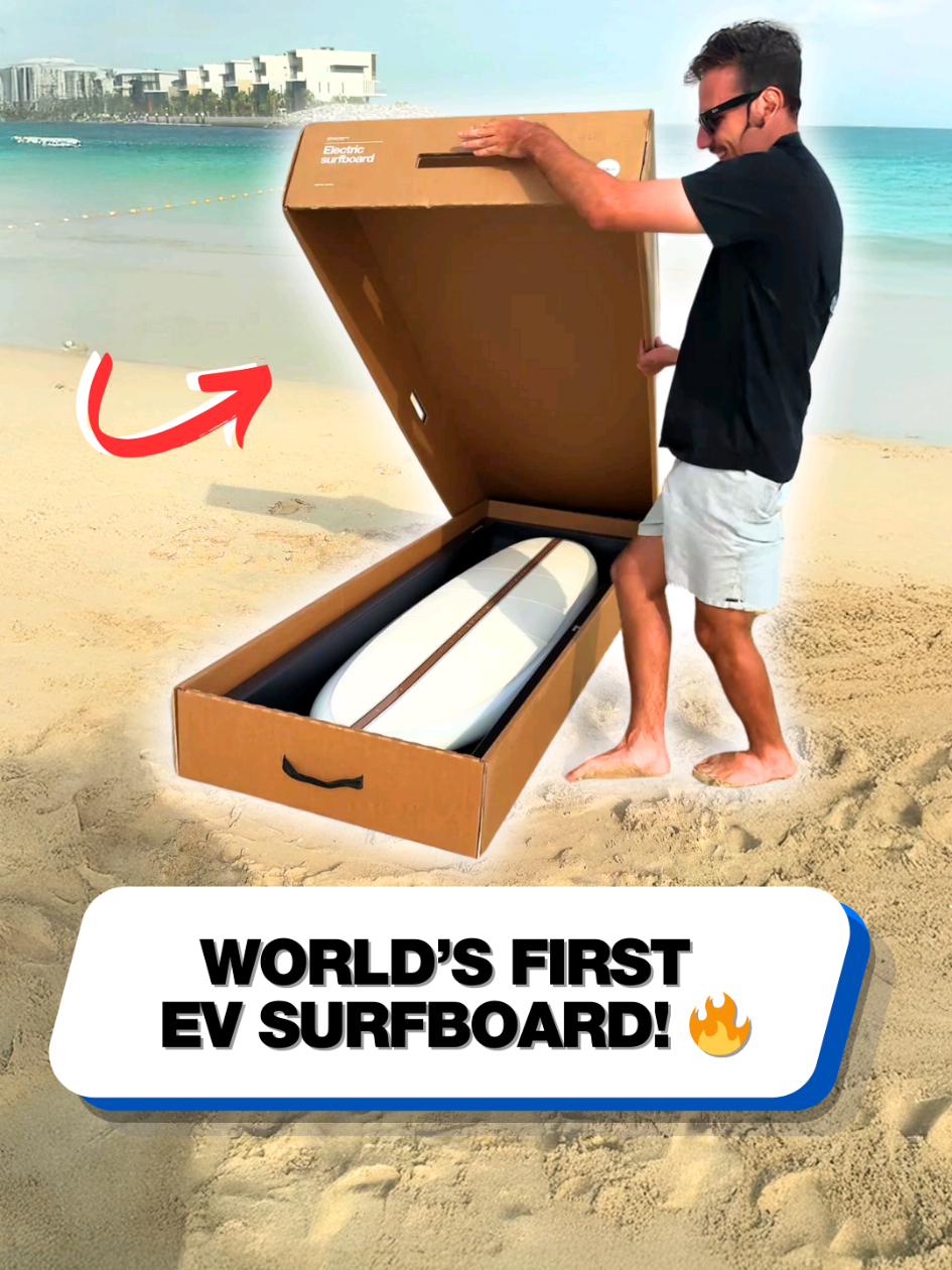 Would you pay $25,000 for an electric surfboard? 🤔  #surfboard #ev #techtok #watersport #supercarblondie 