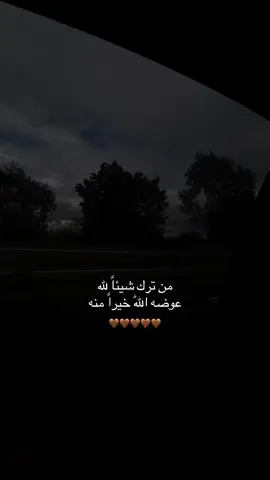 من ترك شيئاً لله عوضه اللّٰه خيراً منه 🤎