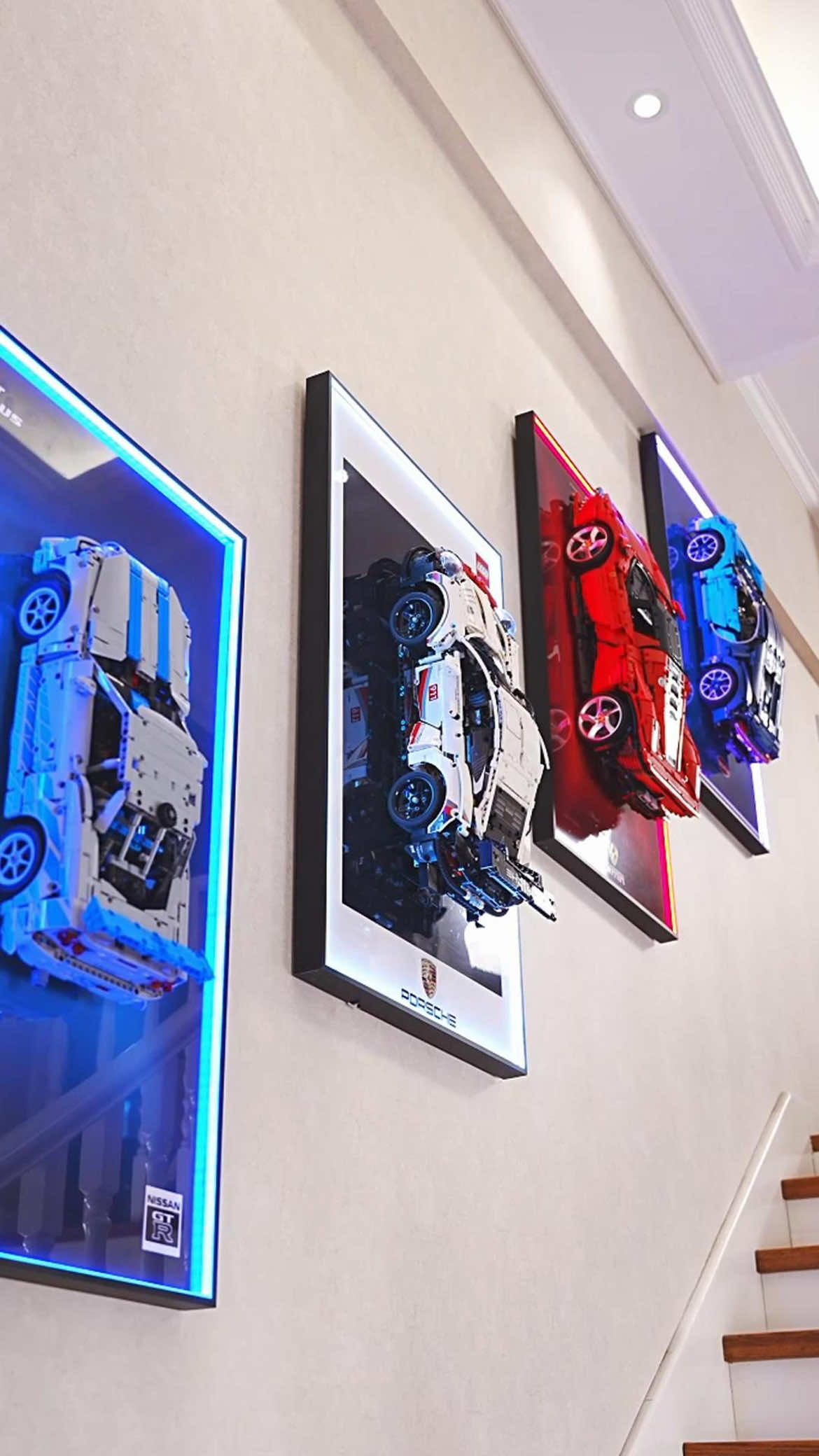 If the Lego car is not used for wall display, it really can‘t show its charm.#lego #legocollection #f1 #legodisplay #legotechnic 