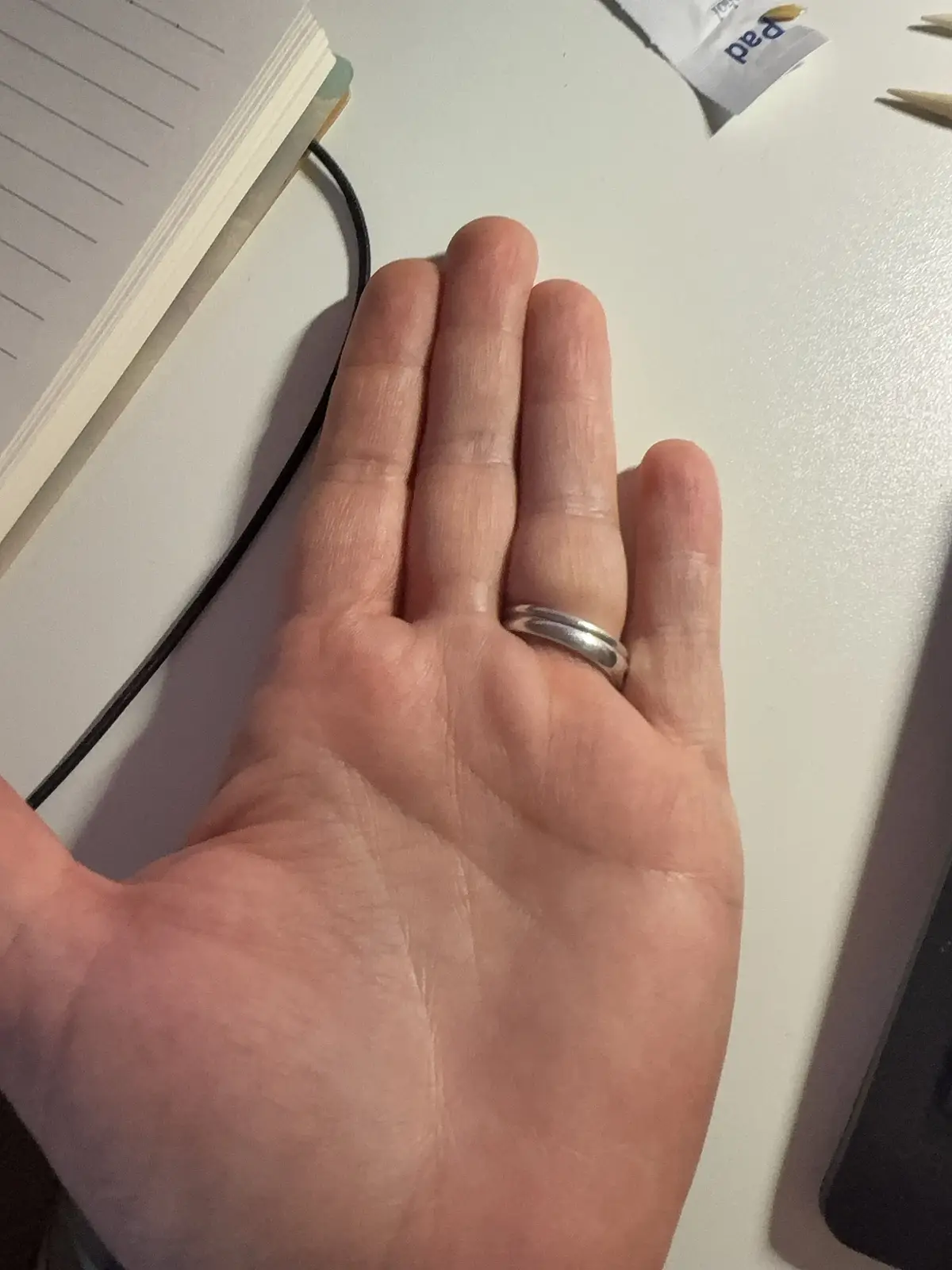 Can you read my palm… tell me what you see 