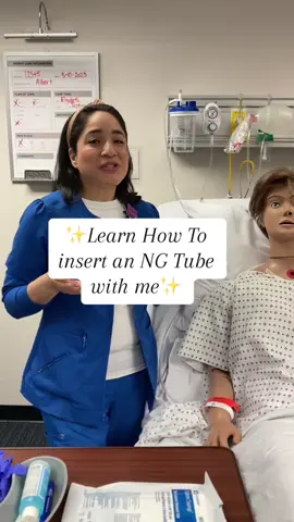 Learn how to insert an NG tube with us! These are just some of the nursing skills you’ll review and practice as we prepare you to work as a Registered Nurse in the US! #usrn #registerednurse #nursingskills #ngtube 