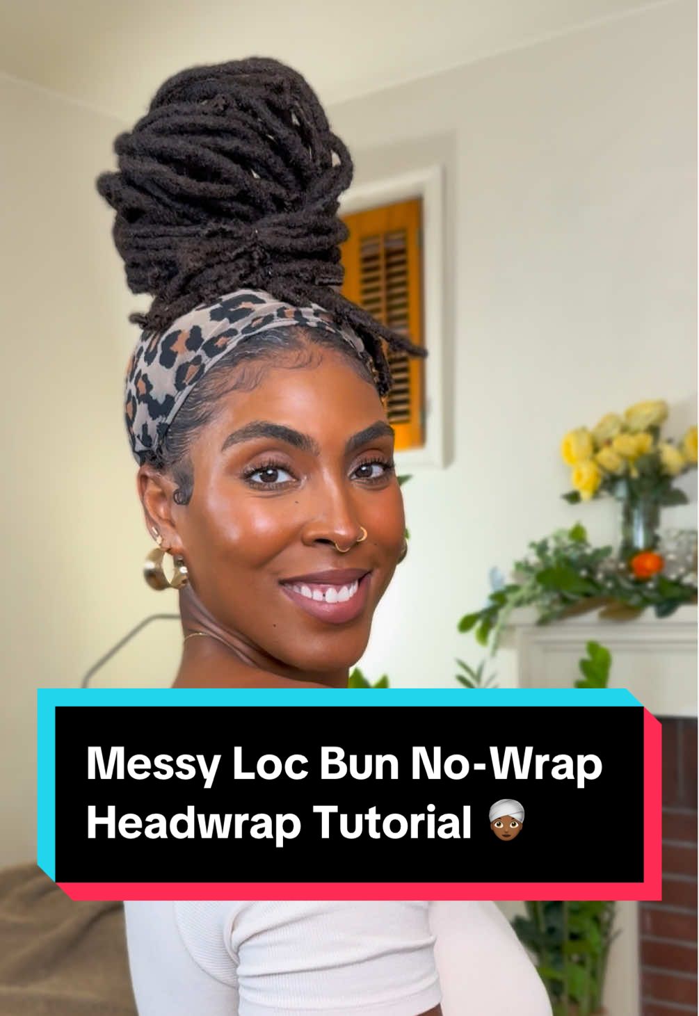 Replying to @missniecey28 Your wish is my command! 🧚🏾‍♀️🤭 Here’s the messy loc bun no-wrap headwrap style tutorial ft. the @Hairweavesleeve  I love how easy it is to do headwrap styles with these Hairweave Sleeves! They are made out of a breathable mesh fabric, they’re super stretchy & long, & they’re wrinkle resistant. Honestly, I wear mine at least twice a week. They’re perfect for these in between retwist days.  They sell out SUPER fast though so if you see a color and/or pattern that you like, grab it NOW!  #hairweavesleeve #headwrap #headwraptutorial #messybun #locstyles 