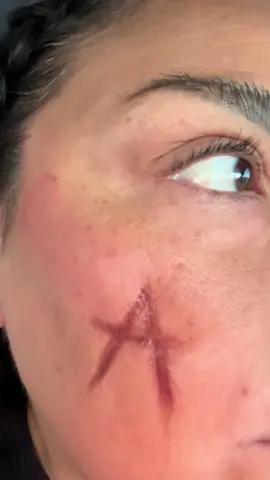 Scar FX make up letter a #AffectsMakeup #Halloween #Football