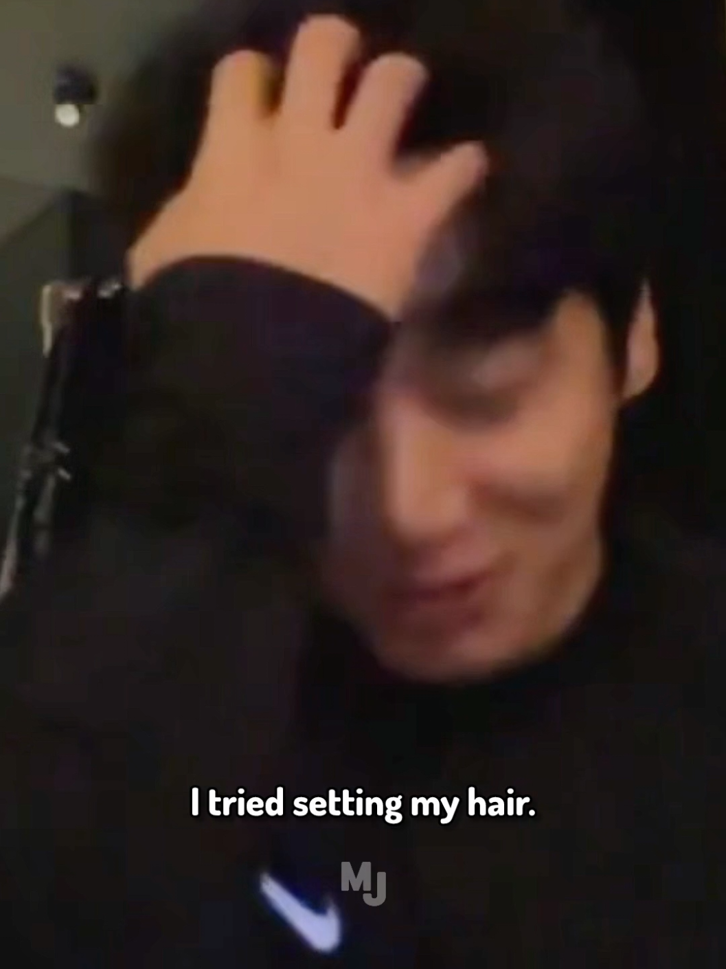 Jung Kook was embarrassed by his clothes only being black 😅 #fyp #foryou #foryoupage #bts #bangtan #jungkook #weverse #live #black #clothes #funny #video #viral 