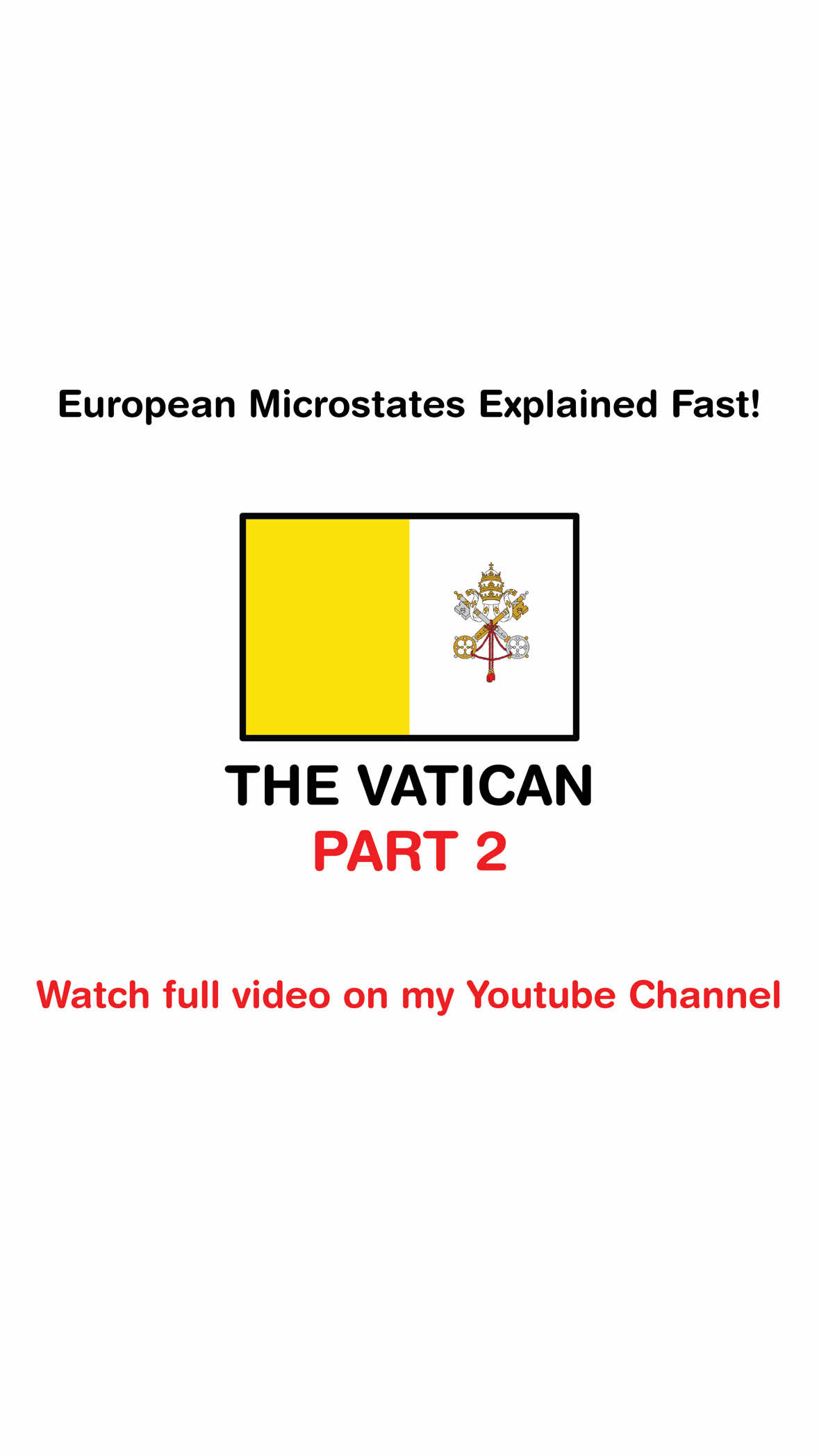 Full video on YouTube (link in bio) European Microstates Explained Fast - Vatican - Part 2 #history #countries #historyfact #historyshorts #explained       