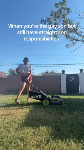 Remake of this one bc everyone said I didn’t put enough sass😂😂 #fyp #fypシ #funny #gay #lawncare 