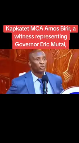 Kapkatet MCA Amos Birir, a witness representing Governor Eric Mutai #kerichotiktokers #government #nairobitiktokers #riggyg #kiambutiktokers #trendingpolitics #viraltiktok #tanzaniatiktok #fyp #usa_tiktok 