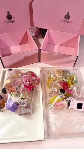 Pack two boxes of perfumes#miniparfum #parfum #parfumviral #parfumtiktok #miniperfume 