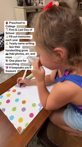 The easiest way to keep school memories all in one place 💕 From preschool to college, The Class Keeper helps you track every milestone 📘✏️ #SchoolMemoryBook #KeepsakeBinder #BackToSchool2025 #MemoryKeeper #ParentOrganization 