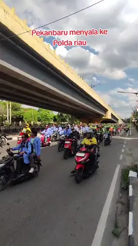 demo ojol di Pekanbaru menuju Polda Riau #viral #fyppppppppppppppppppppppp #demoriau#demoojol 