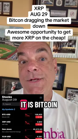 XRP Bitcoin Aug 29 crypto sell off only because of Bitcoin #xrp #xrpcommunity #xrpnews #xrparmy #bitcoin 🦨stinks