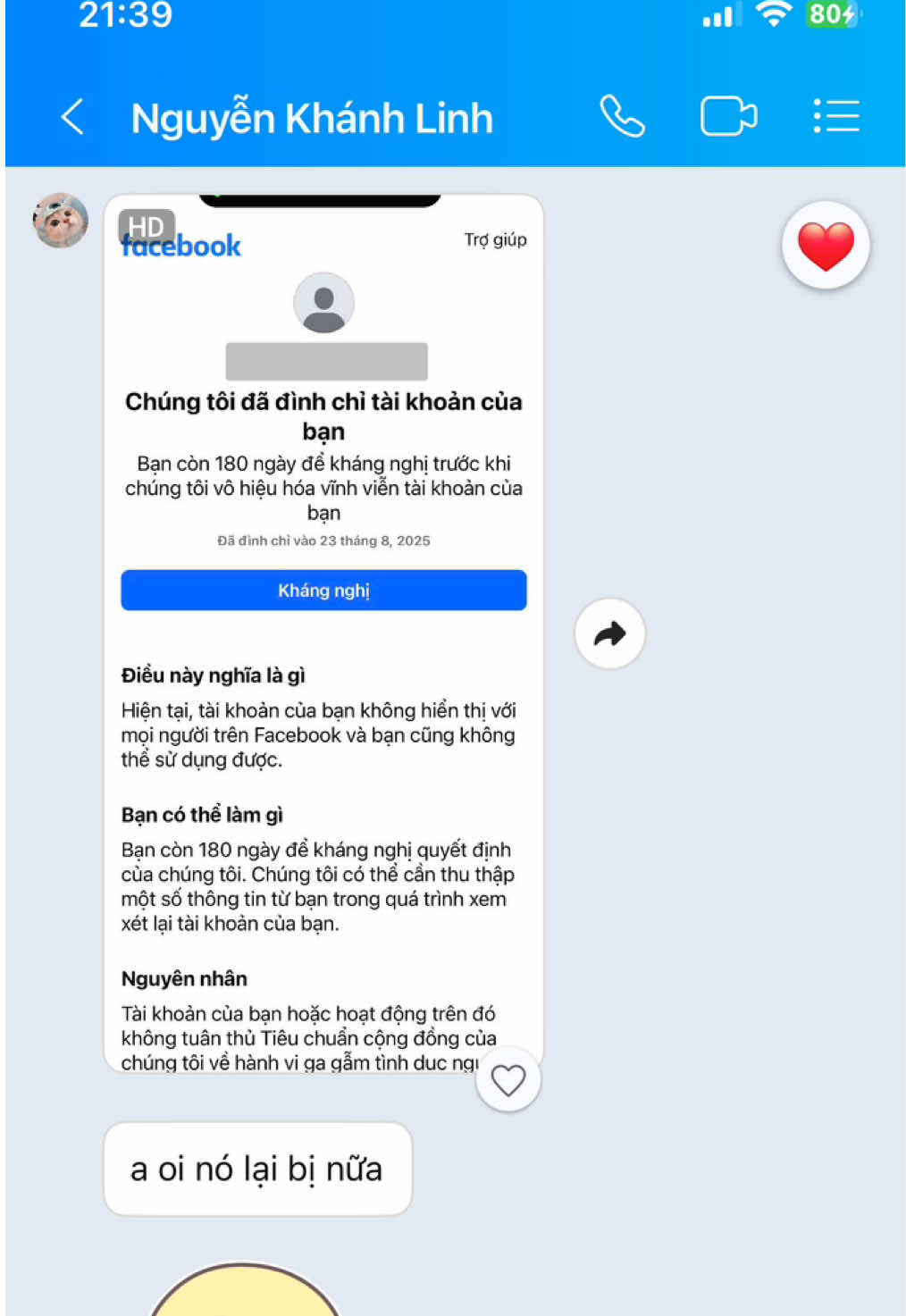 Mở khoá thành công facebook đình chỉ 180 ngày #mokhoafacebook #dinhchi180ngay #xacthuc2yeuto #ketsattimfakebook #dvfb_wuanke 