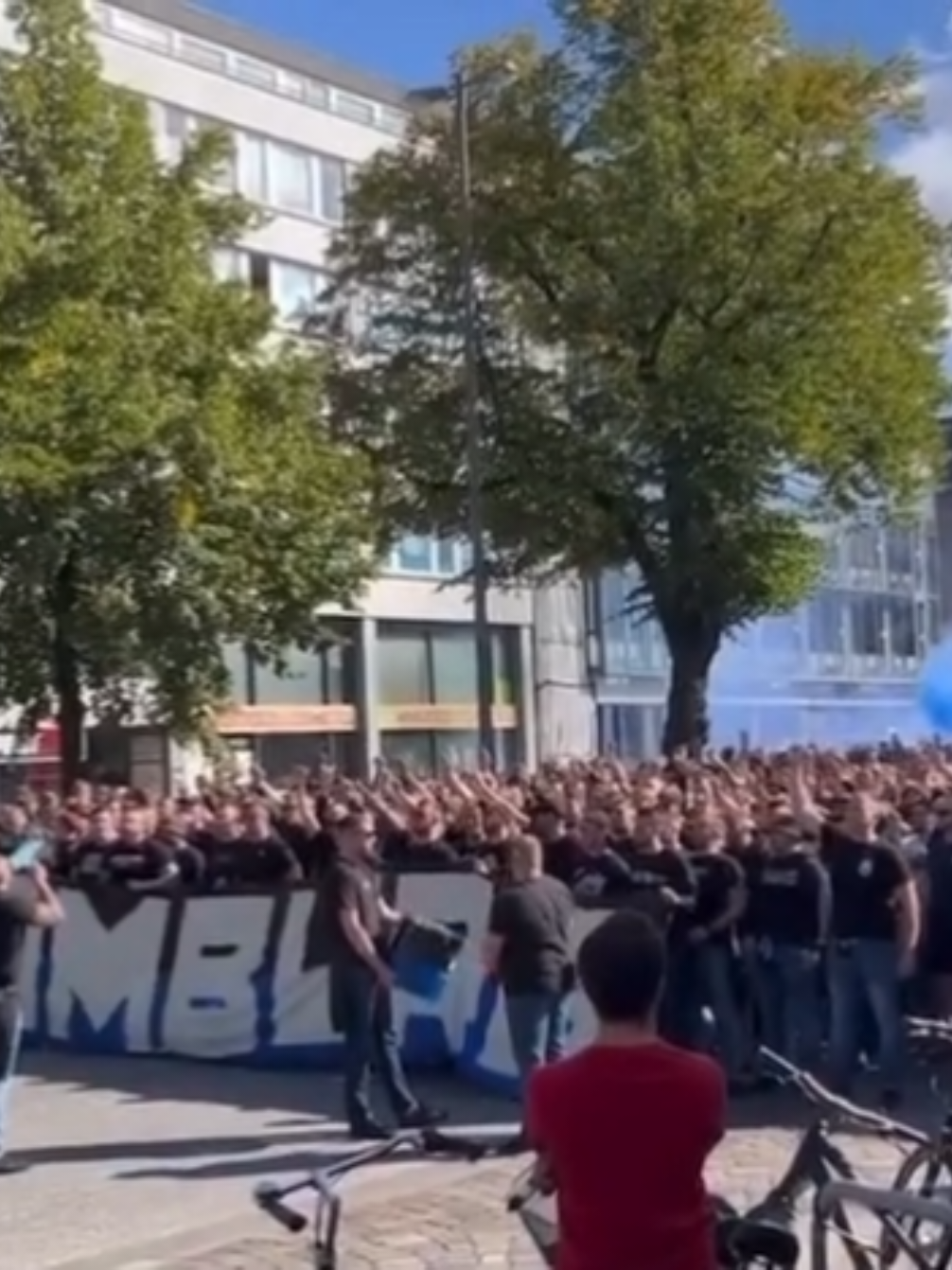HSV - Sankt Pauli 29/08/2025 Bundesliga  Corteo from HSV ultras 