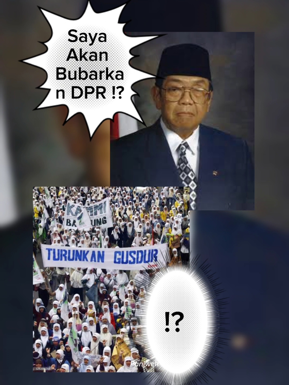 gusdur membubatkan dpr #gusdur #demo #ojoldilindas 
