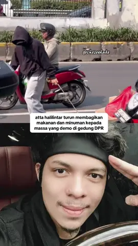 atta halilintar membagikan makanan dan minuman kepada massa yang demo di gedung DPR. #attahalilintar #respect #dpr #fyp #viral 