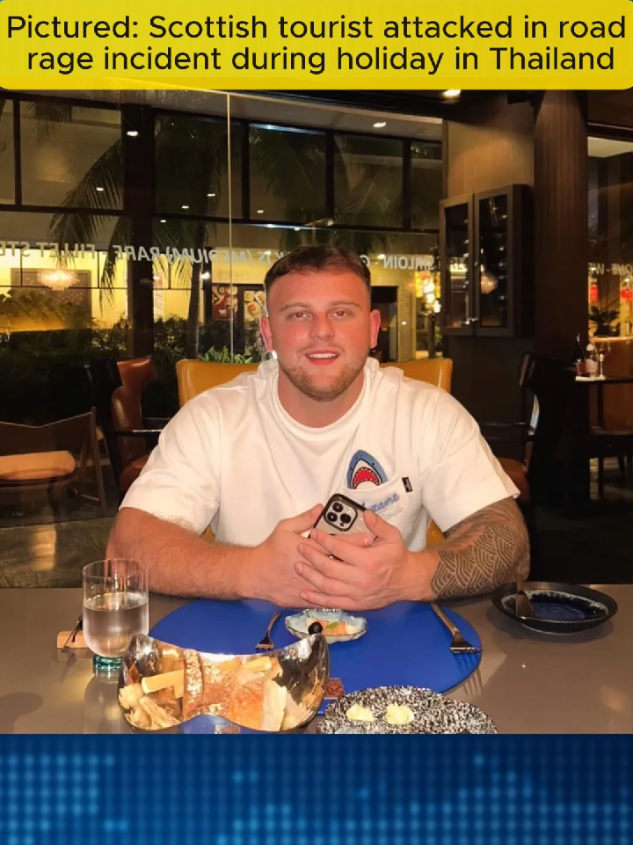 Pictured: Scottish tourist attacked in road rage incident during holiday in Thailand #uknews #breakingnews #newsupdate #latestnews #TikTokNews 