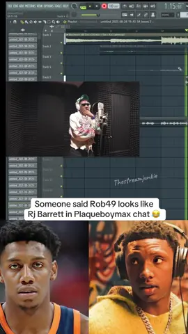 Someone said Rob49 looks like Rj Barrett in Plaqueboymax chat 😂 #plaqueboymax #plaqueboymaxclips #rob49 #veeze #fyp 