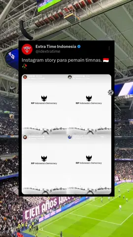 para pemain timnas pun ikutan menggunggah di story Instagram nya  RIP INDONESIA'S DEMOCRACY 🔥 #timnasindonesia#demo#lewatdiberandamu#foryoupage#brimob