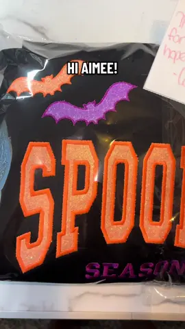Thank you Aimee😍🙏💜🧡🦇  #embroidery #SmallBusiness #spookyseason #wfhmom #spookyszn 
