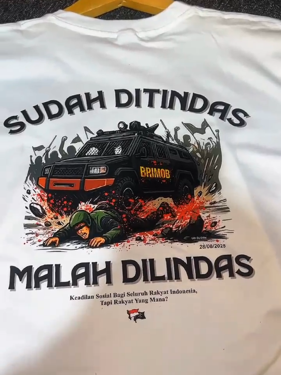 Sudah ditindas malah dilindas #kaosdistro #kaosviral #demodpr #ojoldemo #ripdemokrasi 