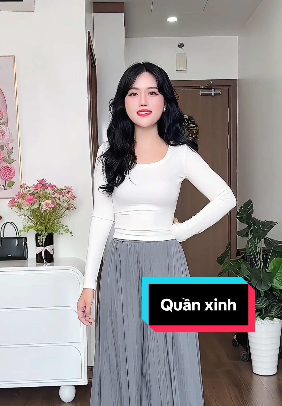 Quần váy gió lụa #quanvay #quangiolua #viral #xuhuongtiktok #hienhoidieu 