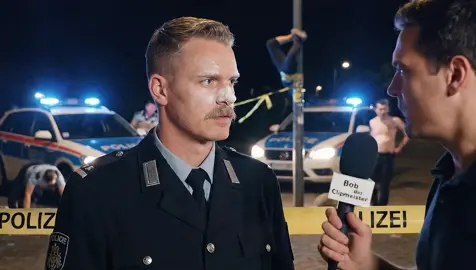 Vielleicht ist aber auch alles schon weg #polizei #meme #deutschland #interview #nase 