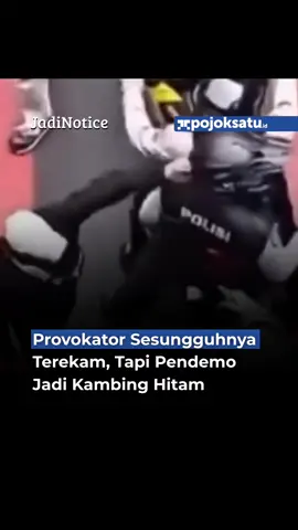 Sosok pria Bertopi putih diduga provokator terekam jelas saat demo. #pojoksatu #tiktokberita 