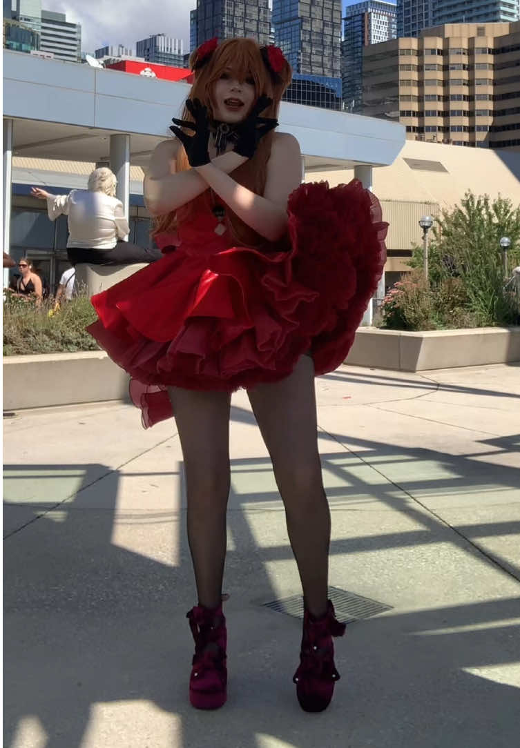 I think the dress really fits with the song 🌹 #asuka #evangelion #katseye #fanexpo #dance 
