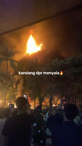 Gedung dpr menyala #dpr #demodpr #demo #malamini #fyp 