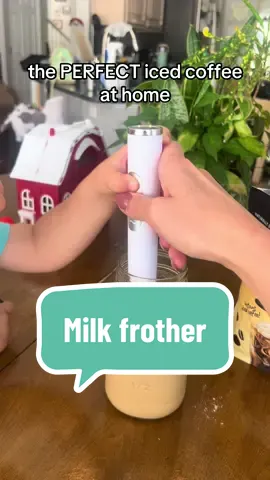 Make the perfect iced coffee at home with this little milk frother! #icedcoffee #coffee #fyp