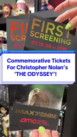First screening commemorative tickets for Christopher Nolan’s ‘THE ODYSEEY’ are being sent out and boy oh boy they are *beautiful*! #fyp #movietok #filmtok 