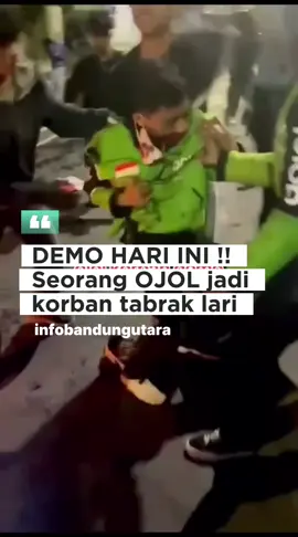 “Demo hari ini diwarnai insiden. Seorang pengemudi ojek online tertabrak mobil baracuda. Warga sempat mengejar, namun tak terkejar. Korban langsung dilarikan ke rumah sakit oleh rekan-rekannya. korban bernama Affan di nyatakan meningg dunja. Semoga negeri ini tetap aman, dan baik warga sipil maupun aparat terhindar dari korban jiwa. 🙏🇮🇩”