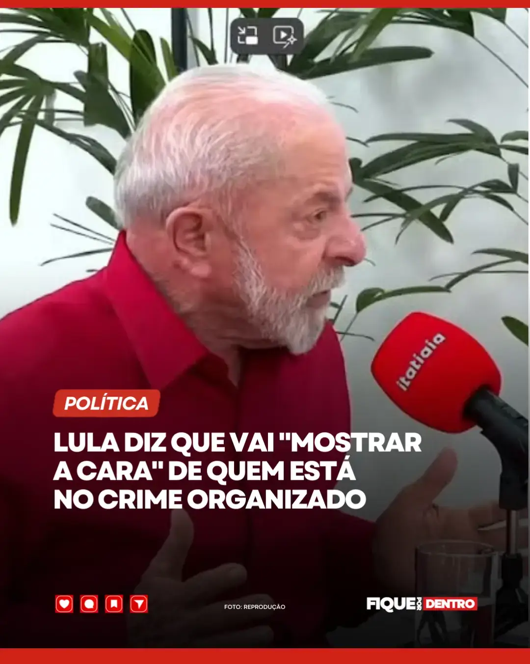 O presidente Luiz Inácio Lula da Silva (PT) afirmou, hoje, que “vai mostrar a cara” de quem está no crime organizado, se referindo à megaoperação que ocorreu ontem, com o objetivo de desarticular um esquema criminoso bilionário no setor de combustíveis, comandado pelo Primeiro Comando da Capital (PCC). “A gente vai mostrar a cara de quem faz parte do crime organizado neste país e o ex-presidente [Jair Bolsonaro] que tome cuidado”, afirmou Lula. Lula foi questionado sobre a relação da direita com as fintechs – empresas que usam tecnologia para oferecer serviços financeiros. Essas empresas estão na mira da Receita Federal após a megaoperação e vão ter que seguir, a partir de agora as mesmas regras dos bancos. A declaração foi dada em entrevista à Rádio Itatiaia. #lula #politica #news #brasil🇧🇷 #explore 