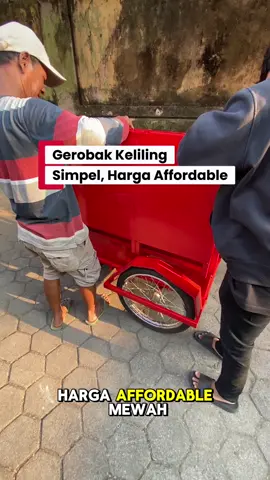 Gerobak keliling simpel, multifungsi, harga affordable #gerobakkeliling #gerobakusaha #ideusaha #gerobakwaralaba #customgerobak 