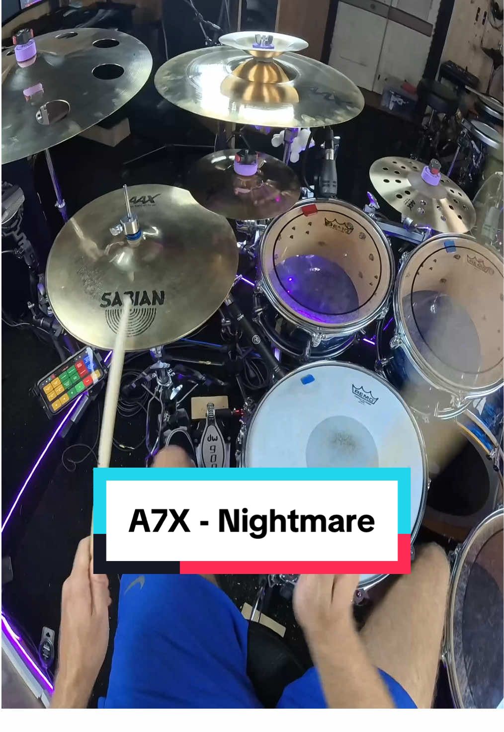 🥁 Here’s Nightmare by A7X 🤘🔥 #avengedsevenfold #nightmare #metaldrums #drumcover #fyp 