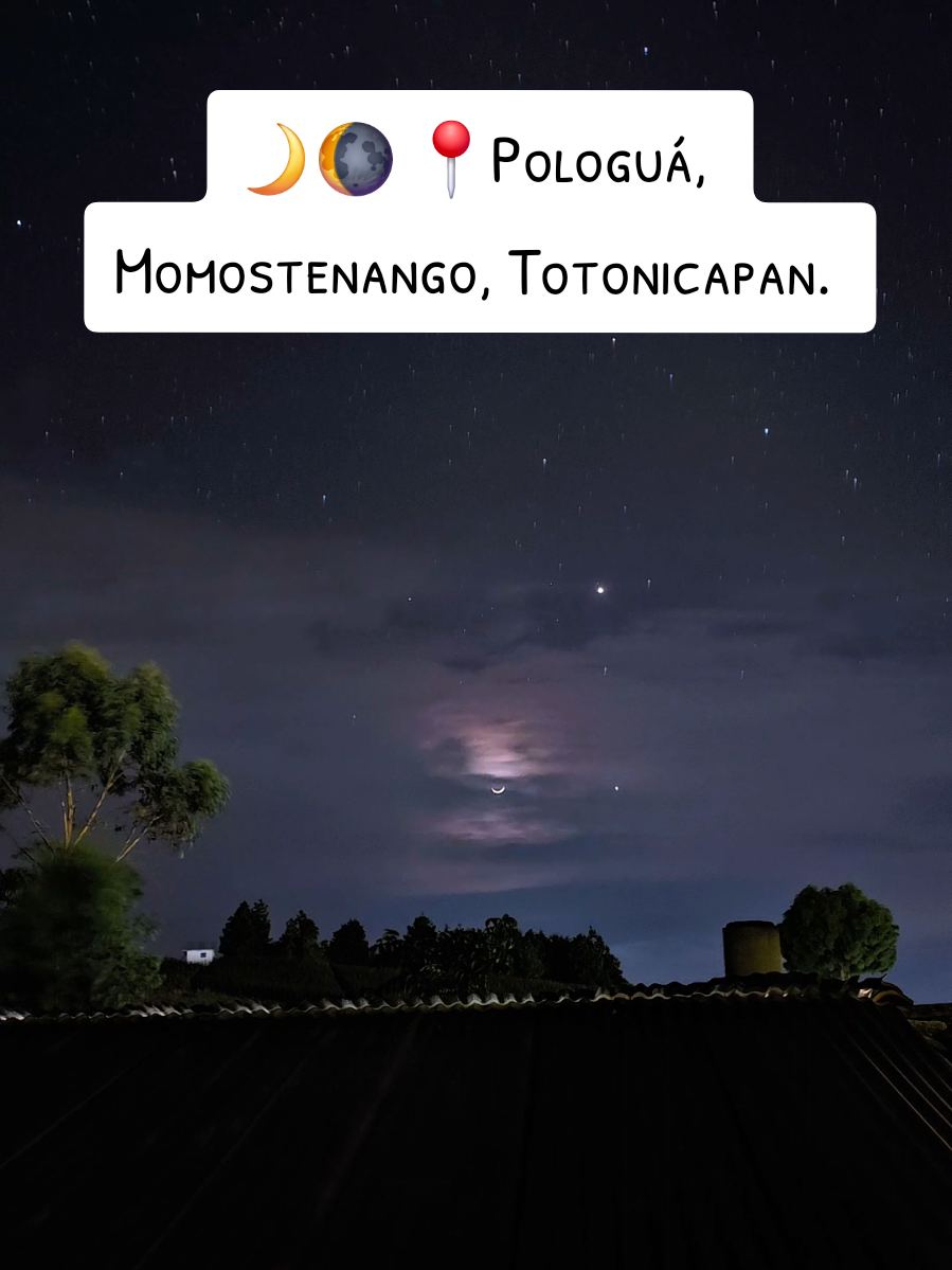 Hermosa Luna 🌙🌘 . . . . . . . . . . #paisajes #montaña #noche #luna #pologua_momostenango 