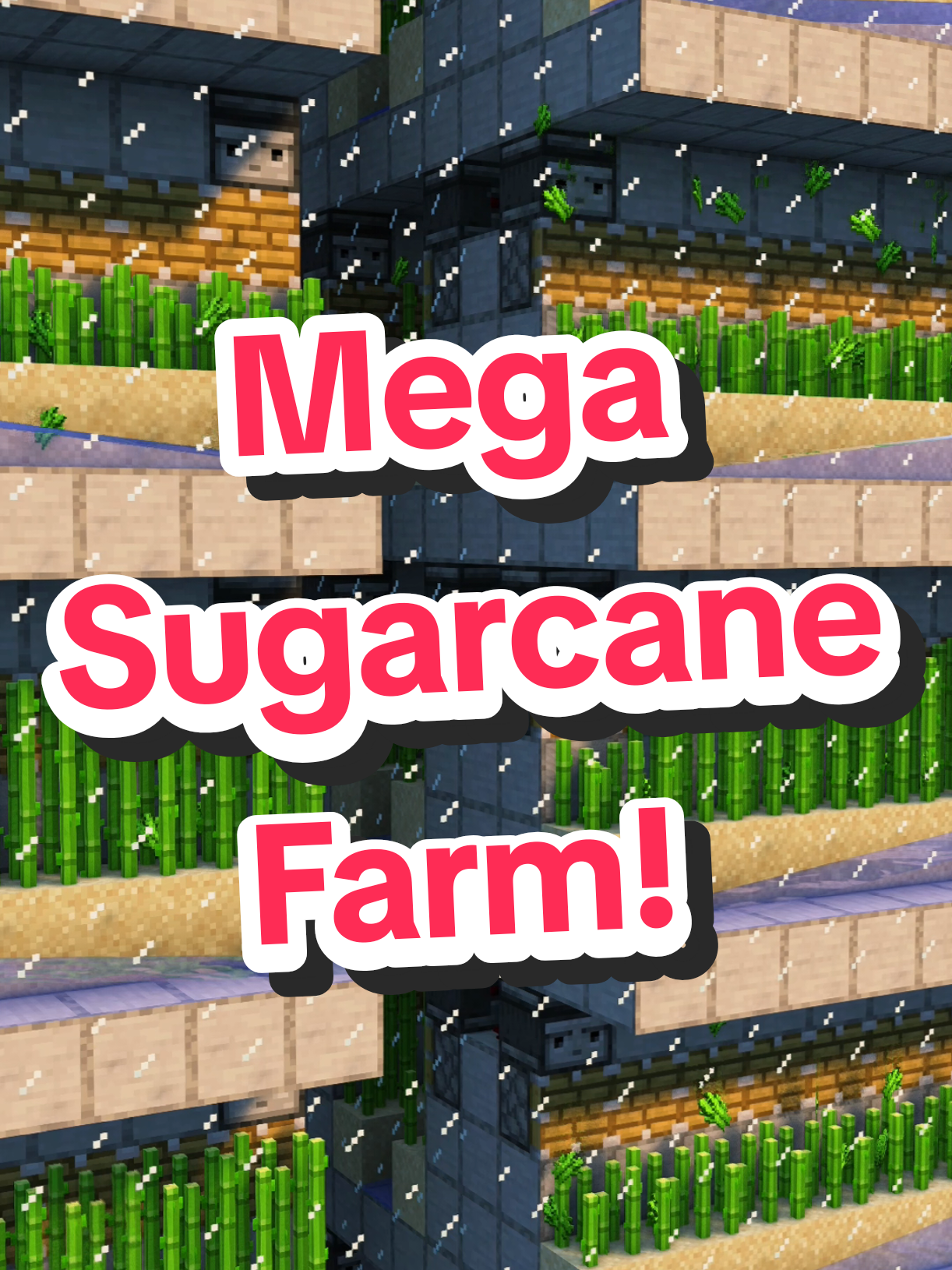 Mega Sugarcane Farm in Minecraft! #minecraftusa #Minecraft #minecrafttutorial #minecraftbuilding #minecraftfarm 