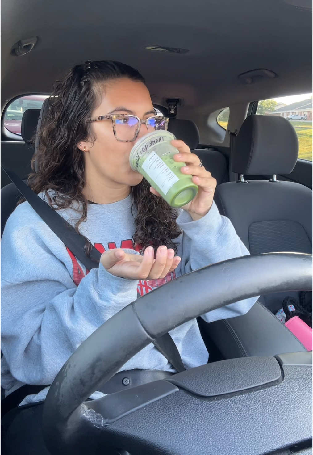 Why do I sound like that when I swallow. I’m so sorry. @Starbucks you’re forgiven #matcha #icedmatcha #tgif #friday #gbr 