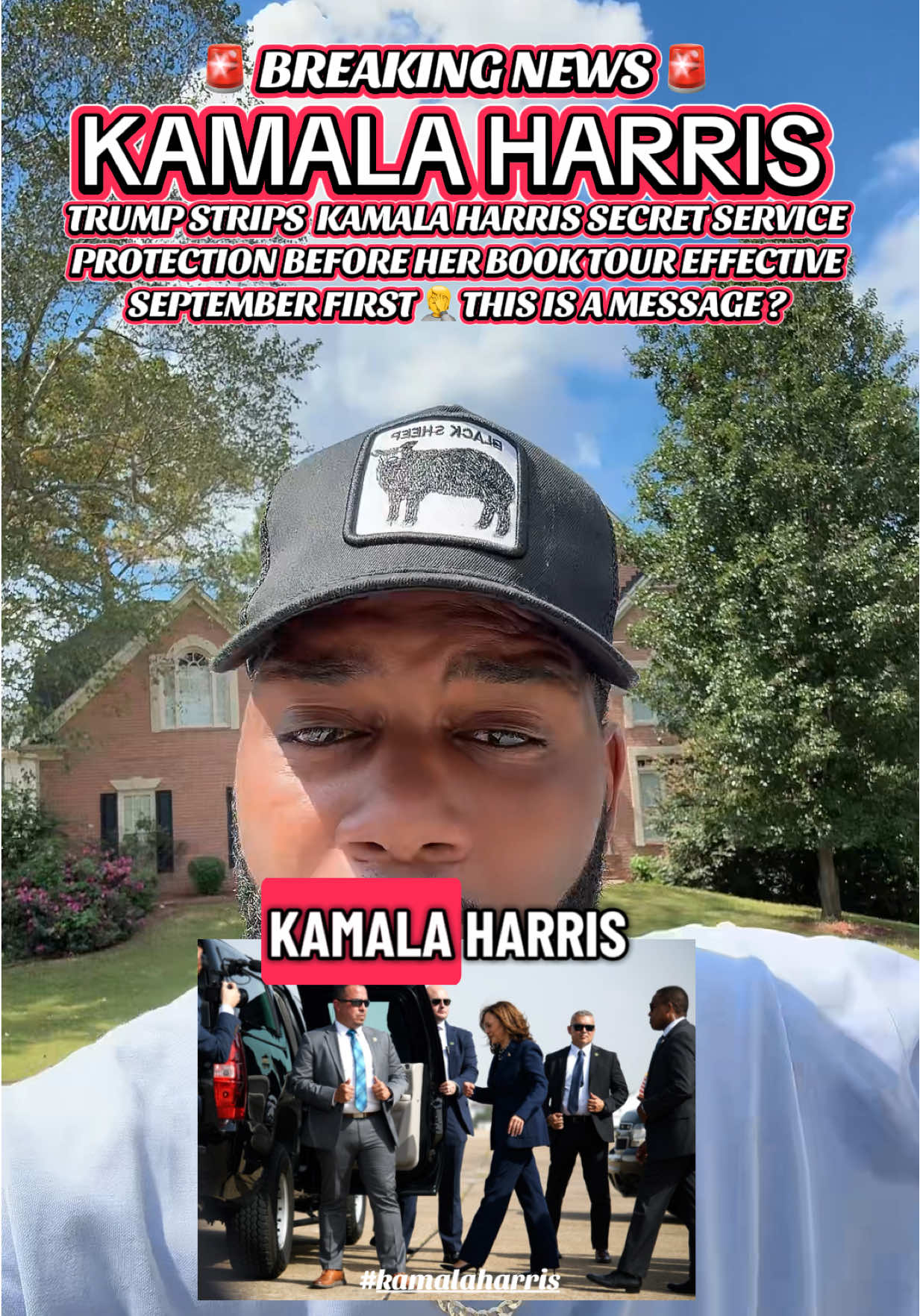 Donald Trump Revoked Kamala Harris Secret Service Detail 💔 Is This Sending A Message?? #kamalaharris #booktour #secretservice #trump #BlackTikTok 