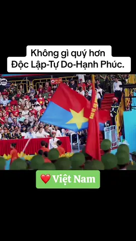 Nước Việt Nam có quyền hưởng tự do và độc lập. Toàn thể dân tộc Việt Nam quyết đem tất cả tinh thần và lực lượng, tính mạng và của cải để giữ vững quyền tự do và độc lập ấy. (Trích lời Chủ Tịch Hồ Chí Minh đọc bản tuyên ngôn độc lập khai sinh ra nước Việt Nam Dân Chủ Cộng Hoà) ngày 02/9/1945. #xuhuongtiktok2025 #a80 #tetdoclap #quockhanh #foryou #xuhuongtiktok #xuhuong2025 
