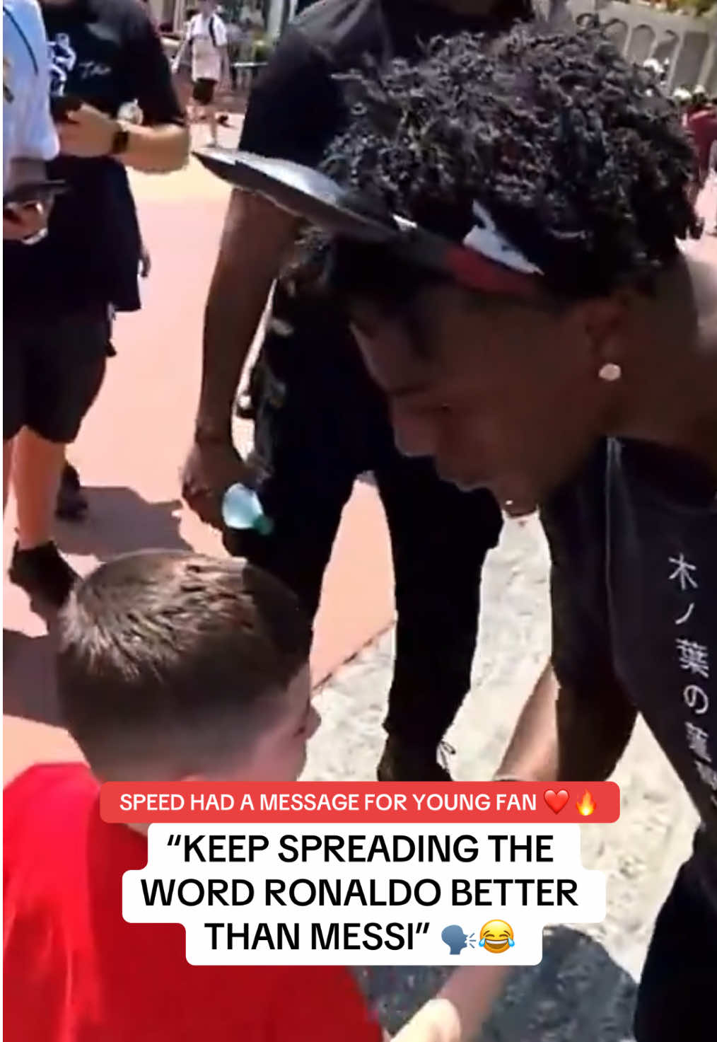 Young fan having the best day at Disney 🙌 (@IShowSpeed ) #speed #ishowspeed #ronaldo #messi 