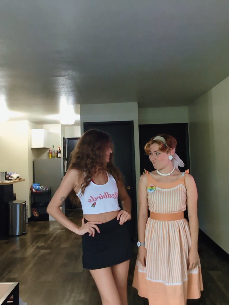CHOOSE YOUR CHARACTER! state school girl vs. liberal arts girl!!! #avintagewitch #vintagefashion #1950sfashion #college #fypシ 