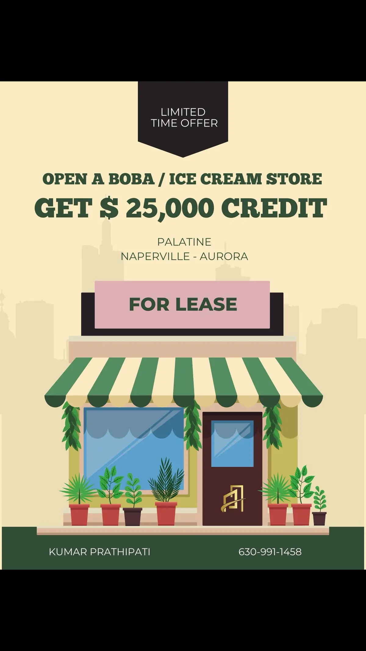 Open a Boba or Ice Cream Store in Palatine or Naperville–Aurora and receive a $25,000 rent credit. Located in one of the busiest plazas with the highest foot traffic in the city. Prime location with excellent visibility, surrounded by established businesses. Contact Kumar Prathipati at 630-991-1458 Para Group Developers #explorewindycity #chicagosuburbs #chicagotiktok #chicago #chicagosuburbfoodies #chicagofood #chicagofoodie #chicagospots 