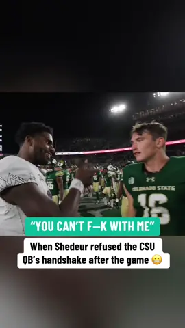 Shedeur said he felt disrespected by Brayden Fowler-Nicolosi’s social media posts before the game. (via @Deion Sanders Jr, Well Off Media/YT) #CollegeFootball #cfb #football #shedeursanders