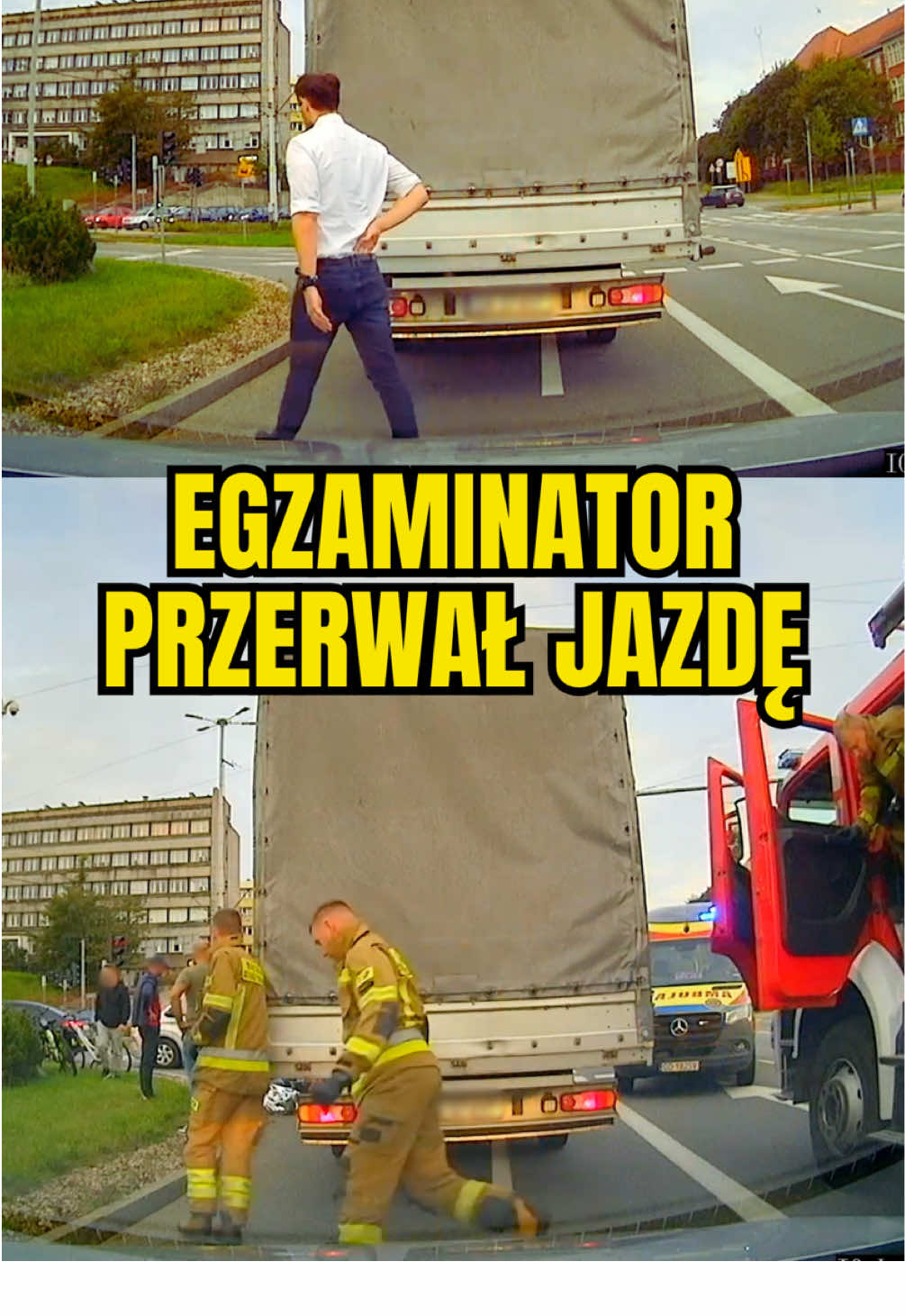 Przerwany egzamin na prawo jazdy w Gdańsku. Zaniepokojony egzaminator podszedł do busa i natychmiast ruszył na pomoc 🙏 #gdansk #prawojazdy #egzamin #polskiedrogi #pomorskie 