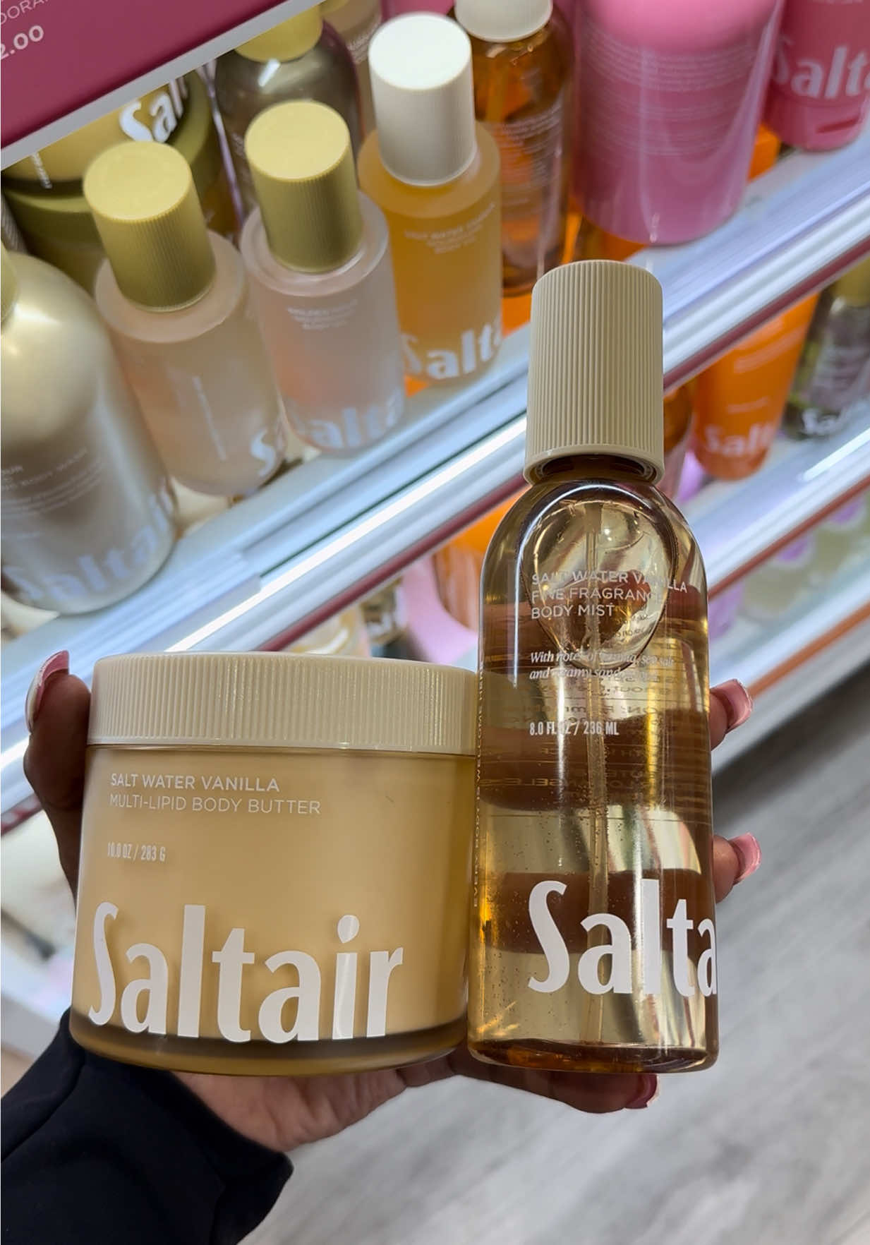 SALT WATER VANILLA is a beachy & creamy vanilla scent that smells like a warm ocean breeze. So comforting you’ll want to wear this everyday! 😍 Get the DUO for just $32 (cheaper than in stores!) 🛍️ Don’t miss this LIMITED deal!  @Saltair Body  #SaltAir #VanillaScent #FragranceTok #PerfumeTok #VanillaGirl 