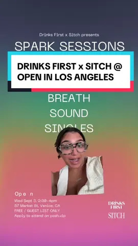 FREE BREATH AND SOUND CLASS IN LOS ANGELES WITH SITCH MATCHMAKING AND DRINKS FIRST #losangeles #laevents #lasingle #freeevent 