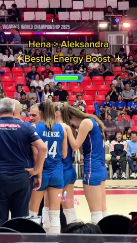 Bestie energy boost so cute mak 🥰💖 #volleyballworld #วอลเลย์บอลหญิง  #henakurtagic #aleksandrauzelac 