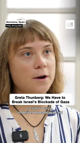 Greta Thunberg explains why she is joining dozens of other activists on the Global Sumud Flotilla to break Israel's blockade of Gaza this weekend. #gretathunberg #globalsumudflotilla