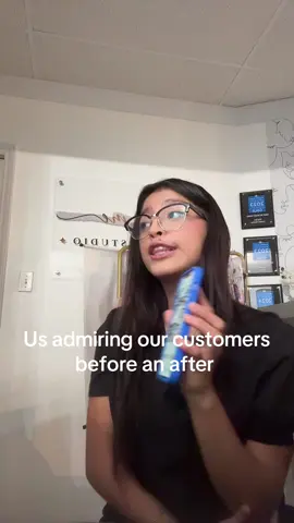 When we’re more obsessed with your glow-up than you are 🤩✨  #womenownedbusiness #costumerservice #beauty #beforeandafter #funny 